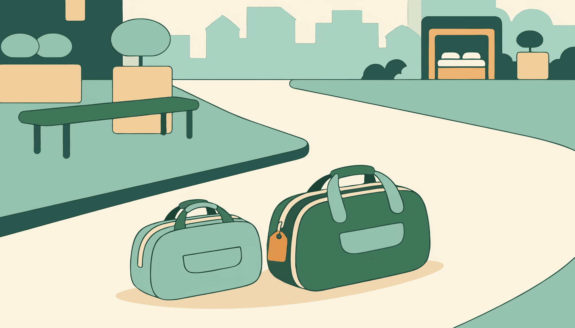 Official example — Simple stay near an activity for two (AI-generated cover image)